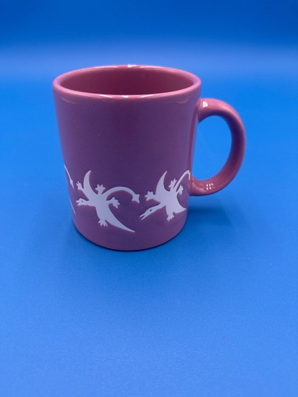 Waechtersbach Germany Coffee Cup Geico Dinosaur Purple Coffee